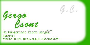 gergo csont business card